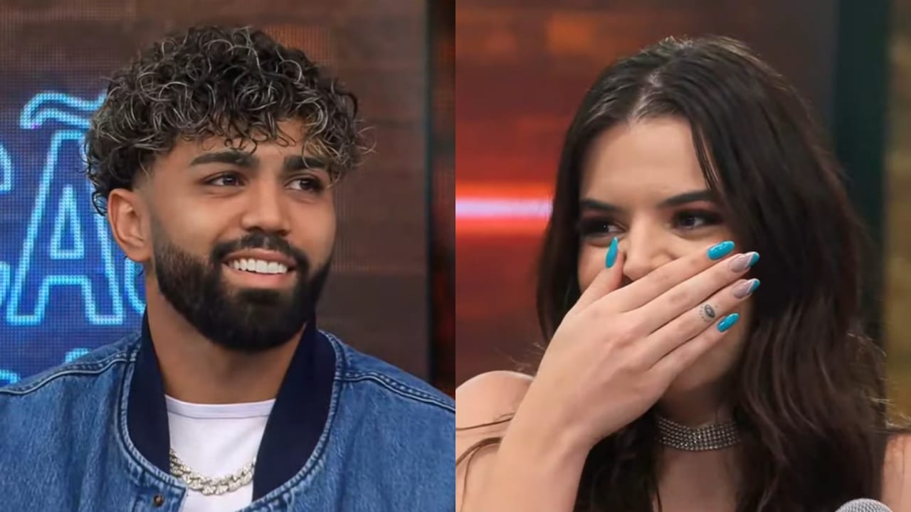 Fora da Copa Gabigol vai ao Faustão e dá cantada em bailarina