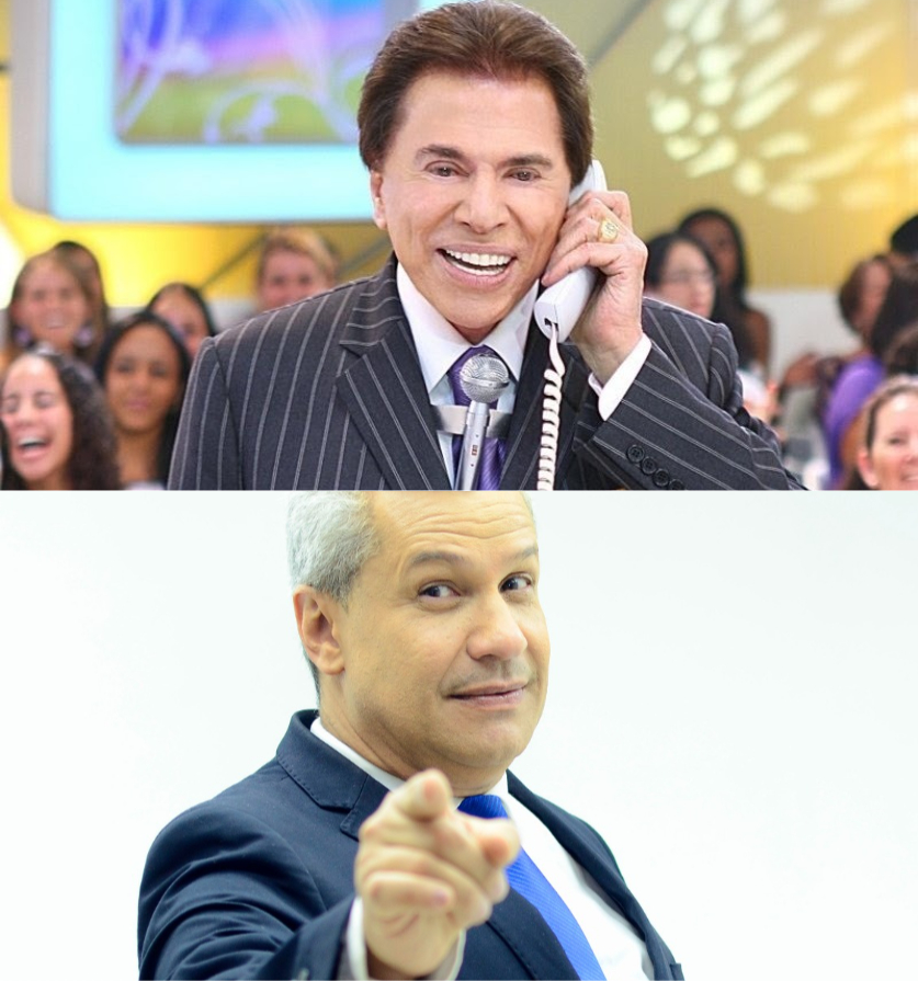 Sikêra Jr e Silvio Santos (Foto: Montagem/EM OFF)