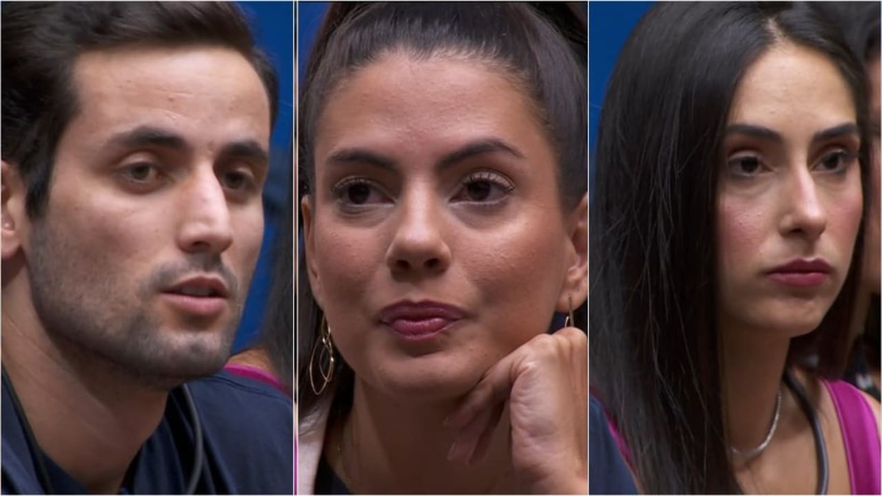 Imagem de Matteus, Fernanda e Deniziane no BBB24